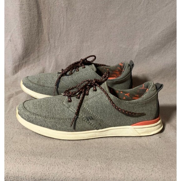 Reef Shoes Womens 8 Rover‎ Casual Sneakers RF008205 Gray Fabric Lace Up Low Top - Picture 1 of 16